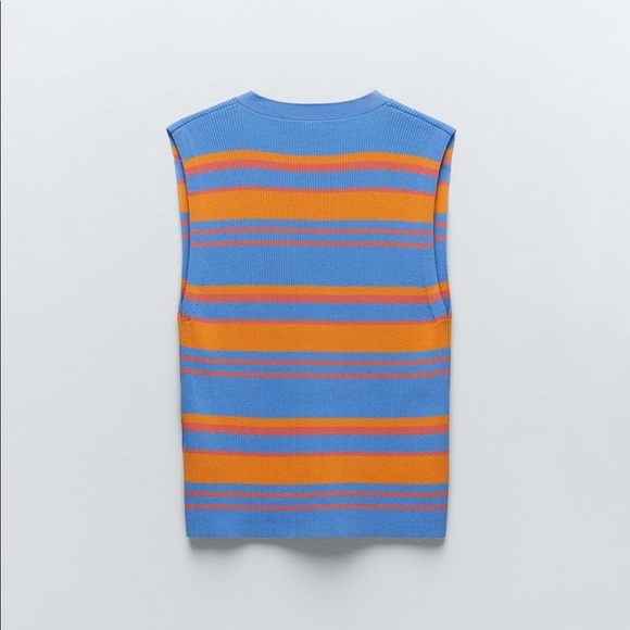 ZARA BNWT Striped Knit Vest - Picture 6 of 7